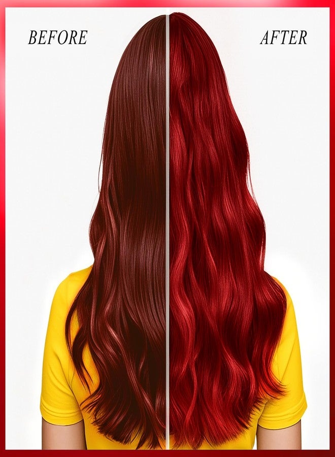 VOLLUCK Color Depositing Conditioner, 3-in-1 Cruelty-free Color Depositing Hair Mask for Enhances Shine & Softness, Non-foaming for All Hair Types (Red, 5.28 Fl oz) - Image 5