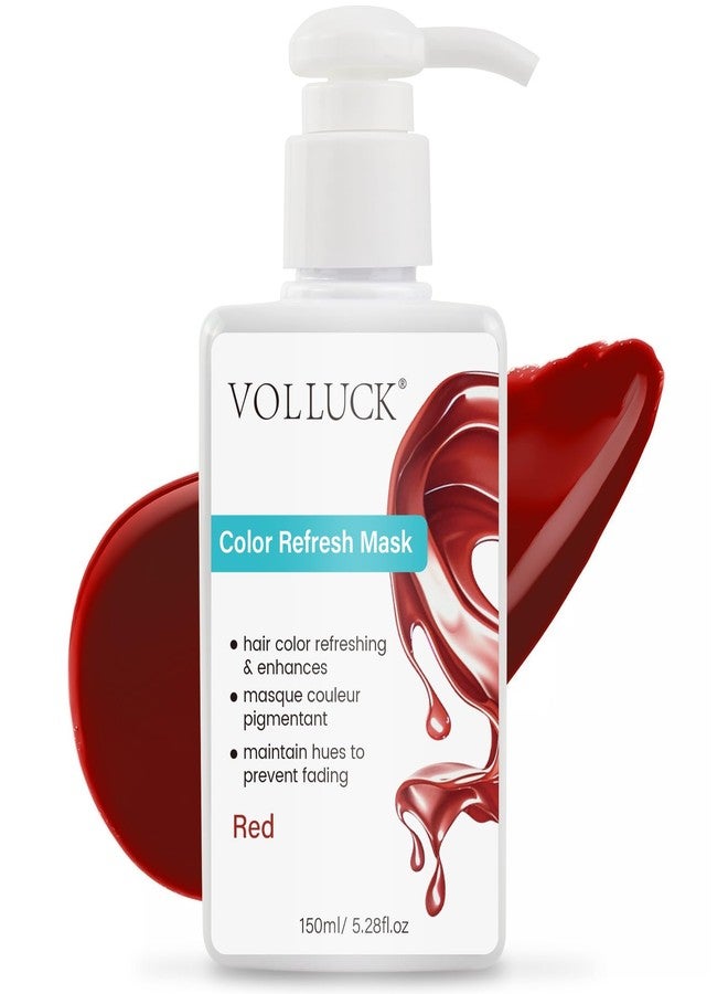 VOLLUCK Color Depositing Conditioner, 3-in-1 Cruelty-free Color Depositing Hair Mask for Enhances Shine & Softness, Non-foaming for All Hair Types (Red, 5.28 Fl oz) - Image 1