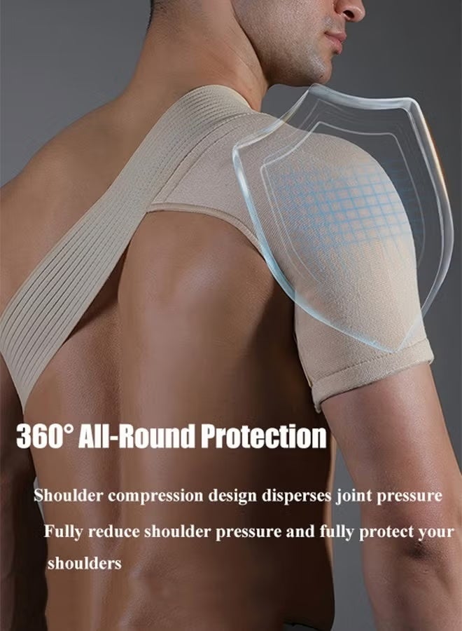 JINGBA SUPPORT حزام دعم الكتف القابل للتعديل من جينغبا لرفع الأثقال، ركوب الدراجات والرياضة - يخفف من آلام التهاب الأوتار، قابل للتنفس ومريح للاستخدام طوال اليوم - Image 4
