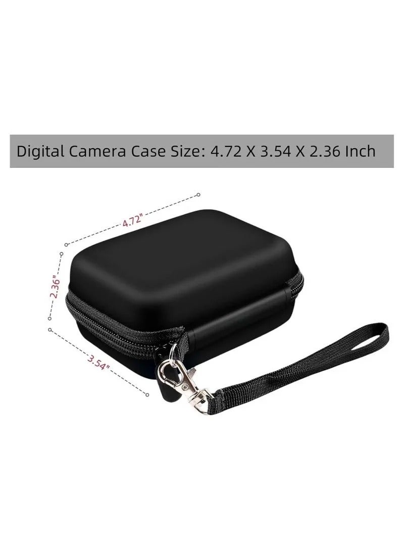 حقيبة كاميرا رقمية متوافقة مع Kodak PixPro/Canon PowerShot/Sony DSC، حقيبة حمل واقية صلبة للكاميرا للكابل وبطاقة SD - Image 3