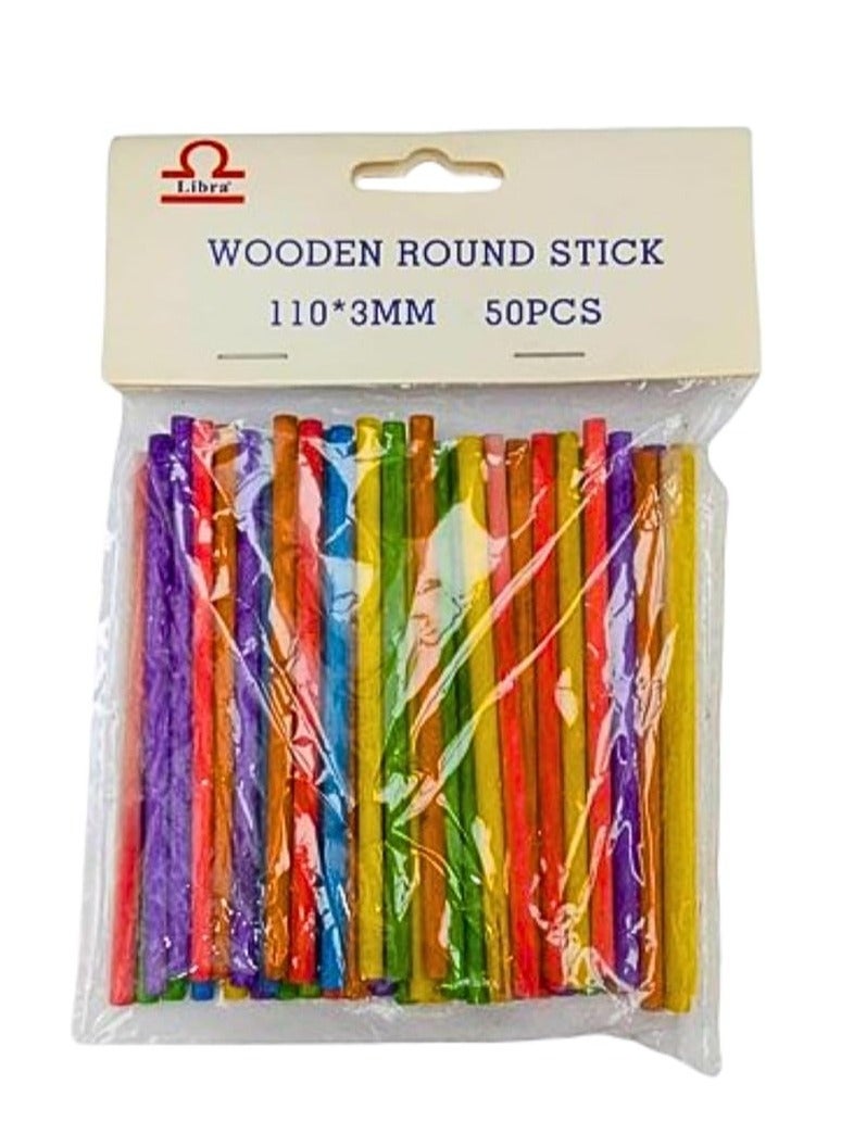 Libra WOODEN ROUND STICK 110X3MM 50PCS - Image 1