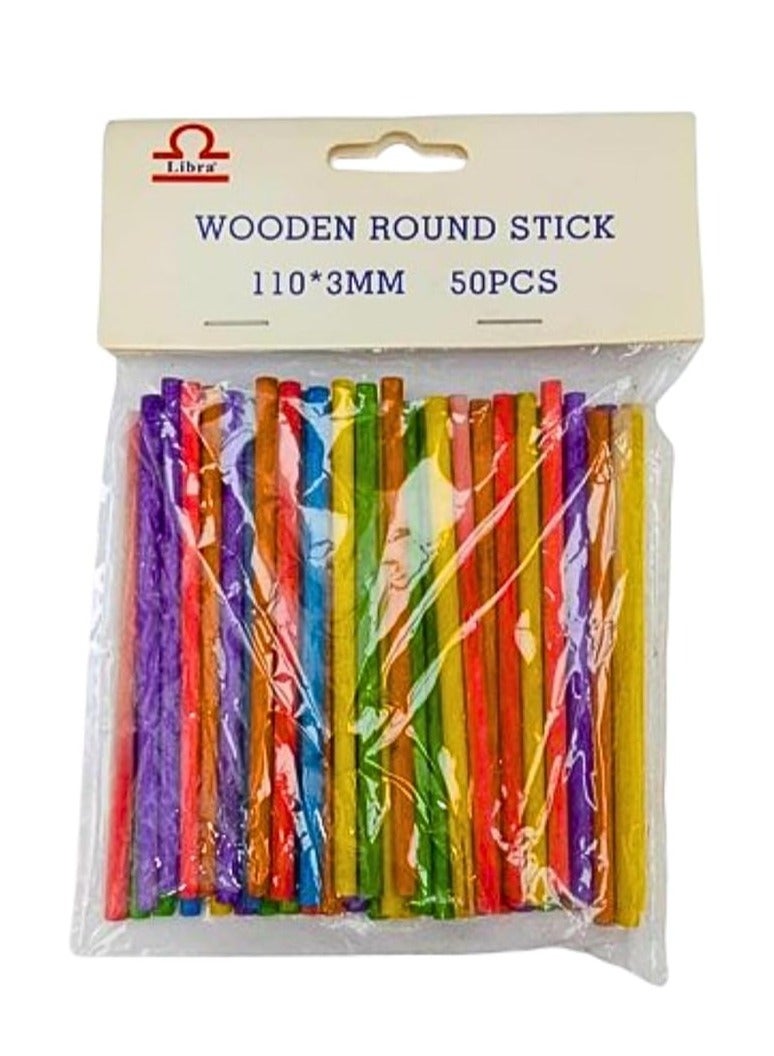 Libra WOODEN ROUND STICK 110X3MM 50PCS - Image 2