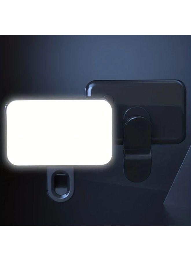 Black Portable Clip On Fill Light For Mobile Phone Video Call Photography Streaming - Image 5