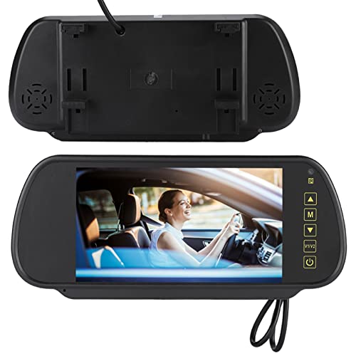 Wendry LCD Car Display,Av1 Video Interface,AV2 Video Interface,Wide Voltage Setting,Short-Circuit for 7inch Car Rearview Mirror LCD Auto Dimming Monitor Rear View Camera with - Image 5