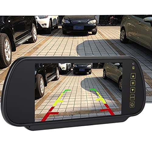 Wendry LCD Car Display,Av1 Video Interface,AV2 Video Interface,Wide Voltage Setting,Short-Circuit for 7inch Car Rearview Mirror LCD Auto Dimming Monitor Rear View Camera with - Image 4