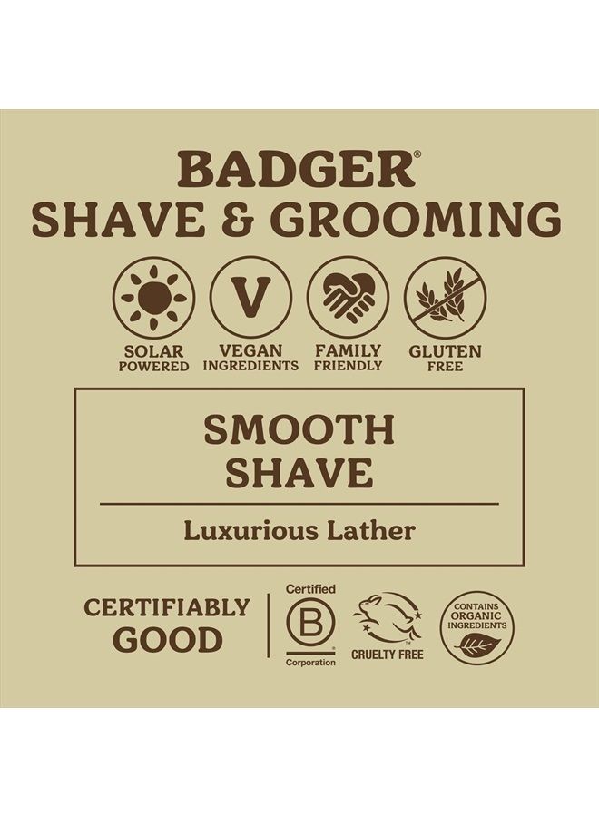 Badger Shaving Soap Puck, Aloe Vera & Coconut Oil with Bergamot Essential Oil, Natural Shave Soap Puck, Mens Shaving Soap Bar, Shaving Cream Puck, 3.15 oz Bar - Image 4