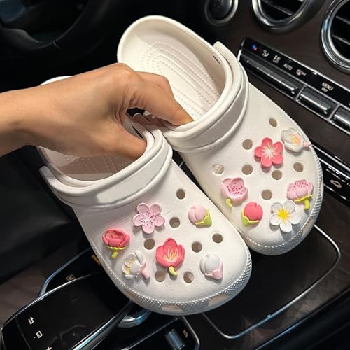 MAKABEE 2026 New Shoe Charms-Coquette Bows Flower Pink Shoe bogg bag Charms Set for Women Kids - Image 5