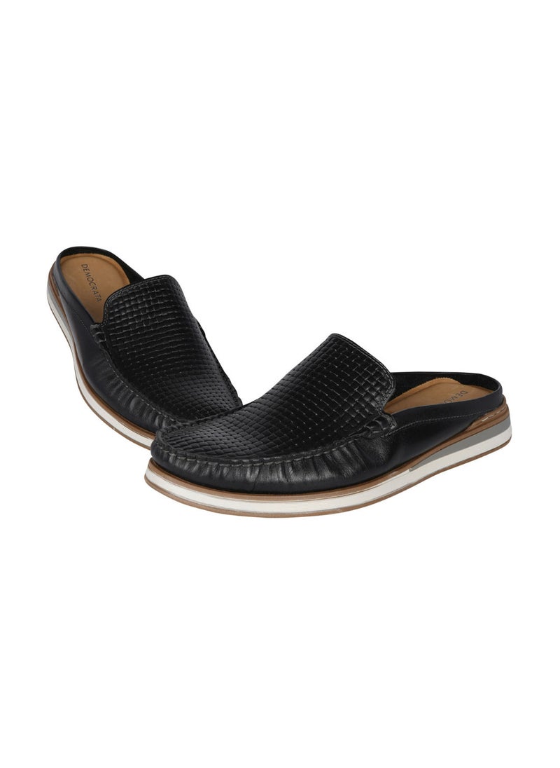 DEMOCRATA 032-77 Democrata Mens Black Denim Flow Mule 252107-003  - Image 3