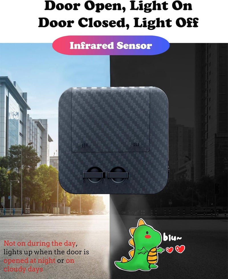 كاست ويف 2 قطع من أضواء مشاريع الأبواب، مشروع لوجو، أضواء LED لاسلكية ديناميكية، ضوء ترحيبي بدون ثقوب يمكن لصقه على جميع طرازات السيارات - Image 4