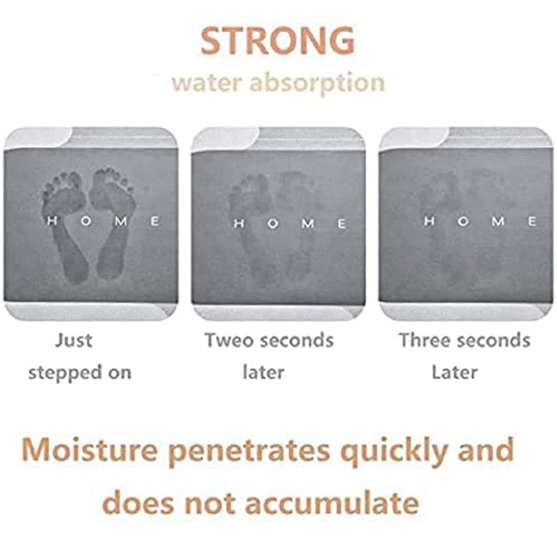 Mishrit Quick Drying Water Soak Absorbent Bathroom Mats Anti Slip Big Size Water Absorbing Floor Washable Anti Skid Foot Mat (Multicolour) - Image 2
