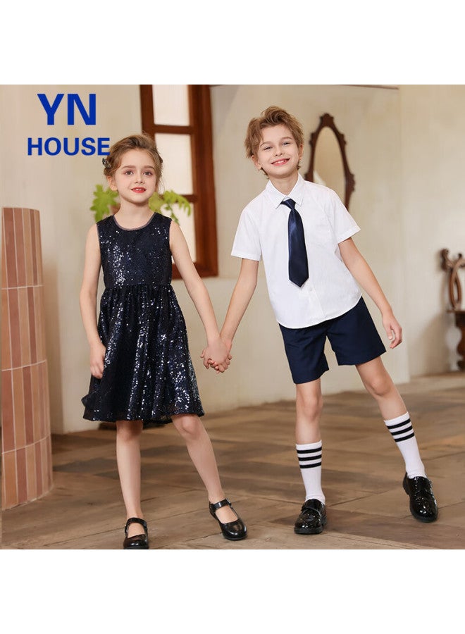 Yinuofang Girls' Children's Day Performance Dress Spring Summer Flower Girl Host Girl's Formal Dress 120cm - Image 5