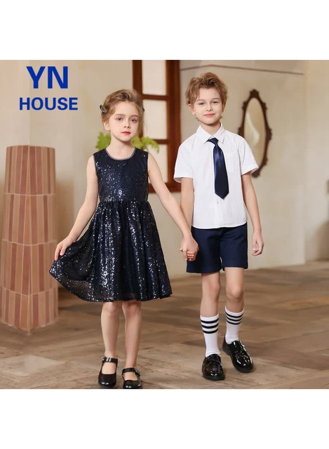 Yinuofang Girls' Children's Day Performance Dress Spring Summer Flower Girl Host Girl's Formal Dress 120cm - Image 2