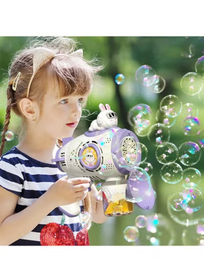 MAGIC VAULT آلة مسدسات الفقاعات المحمولة وآلة نفخ الفقاعات القابلة لإعادة الشحن للأطفال والكبار - Image 4