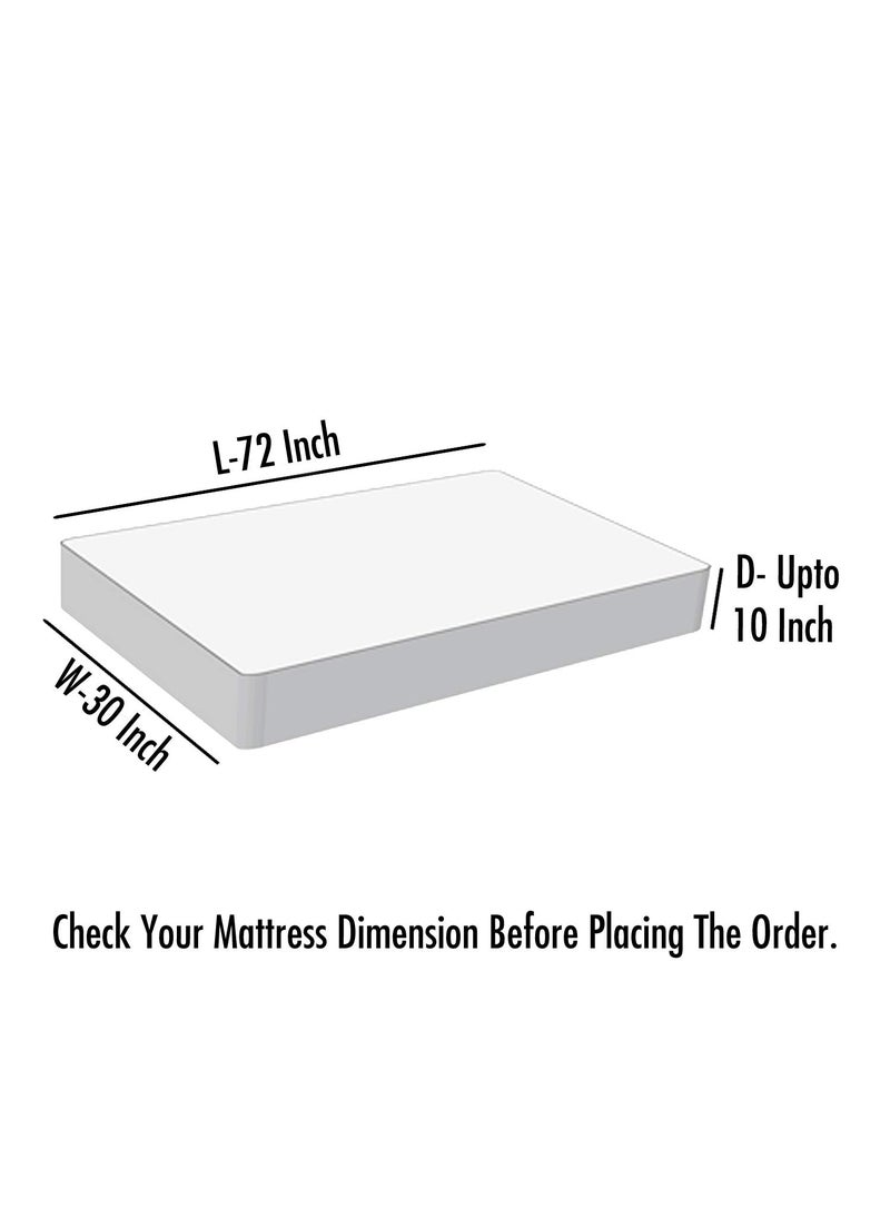 Lithara Lithara Terry Cotton Fitted Mattress Protector for Single Bed Waterproof Elastic Band Ultra Soft Hypoallergenic Mattress Cover Size 72 x 30 Inches 6 x 25 Feet Golden  - Image 4