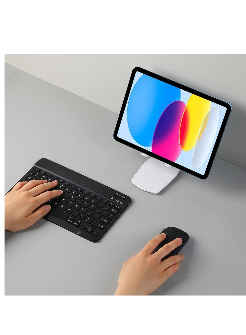 ELTRAZONE Rechargeable Bluetooth Keyboard and Mouse Combo Ultra-Slim Portable Compact Wireless Mouse Keyboard Set for Android Tablet Cell Phone iPhone iPad Pro Air Mini, iPad OS/iOS 13 or above  - Image 3