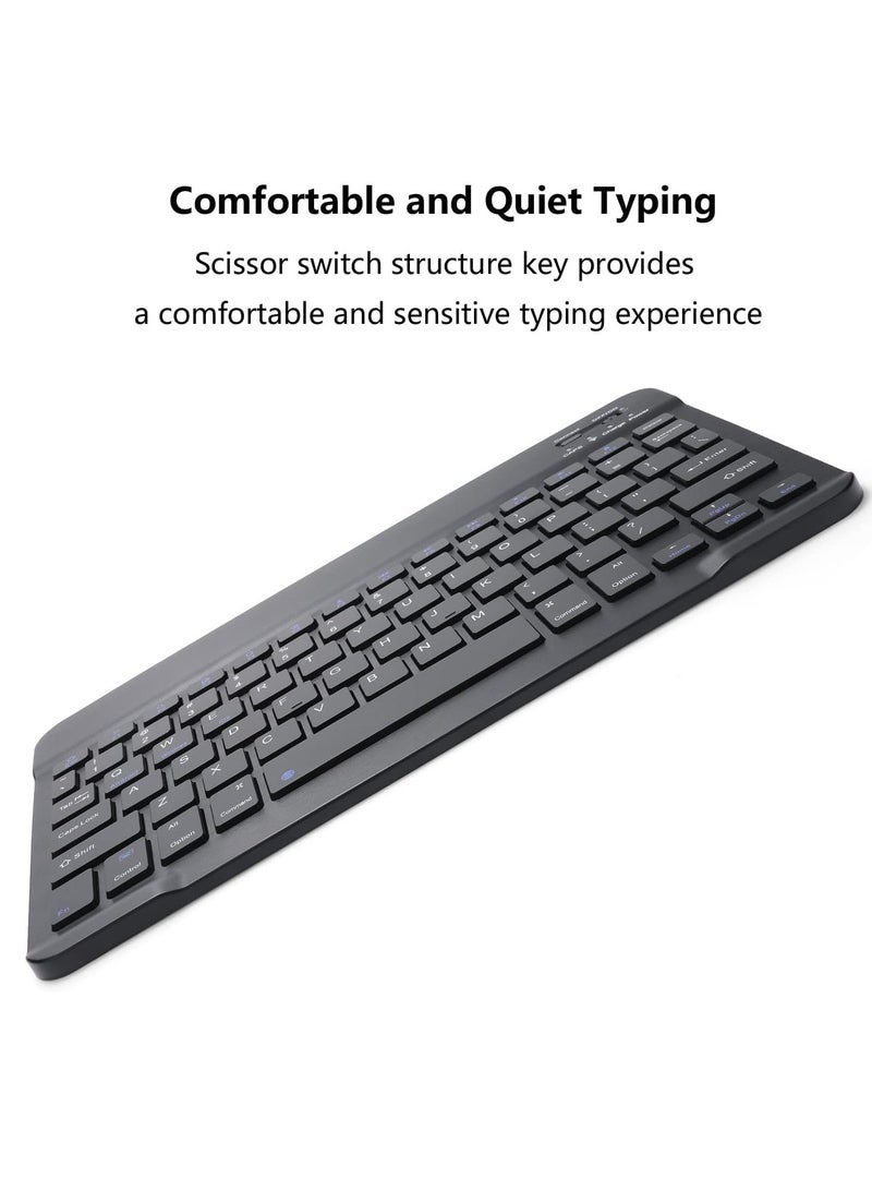 ELTRAZONE Rechargeable Bluetooth Keyboard and Mouse Combo Ultra-Slim Portable Compact Wireless Mouse Keyboard Set for Android Tablet Cell Phone iPhone iPad Pro Air Mini, iPad OS/iOS 13 or above  - Image 5