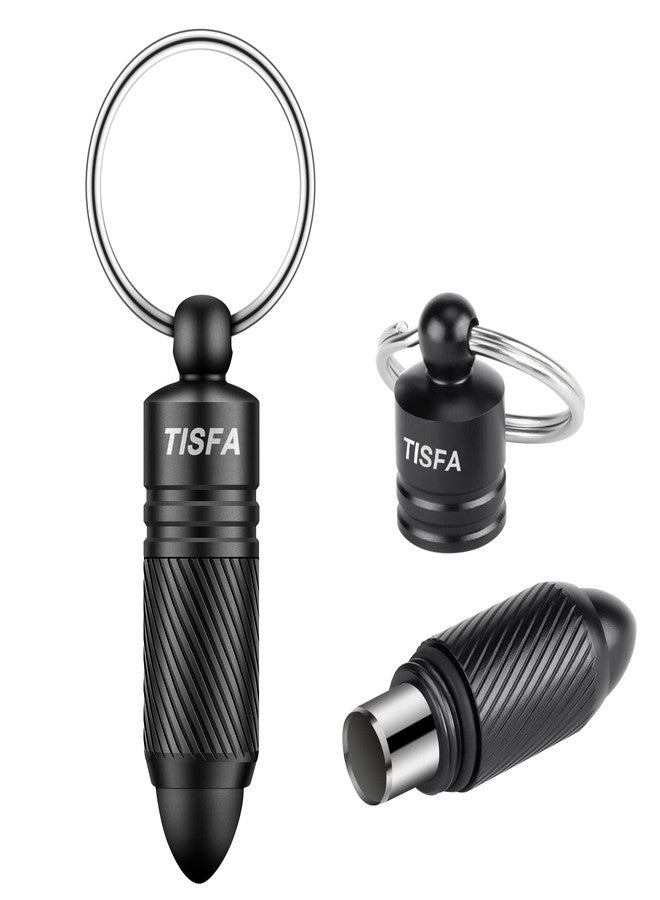 TISFA قاطع سيجار تيسفا، فتاحة ثقوب السيجار، أداة ثقب محمولة من الفولاذ المقاوم للصدأ (أسود) - Image 1