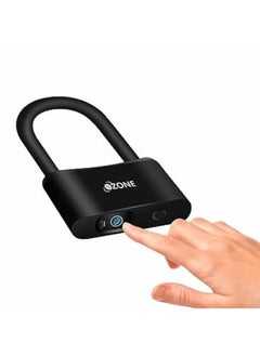 Ozone OZ-DPL-22-BL BLACK Fingerprint Padlock for gates & doors | By Ozone India  - Image 2