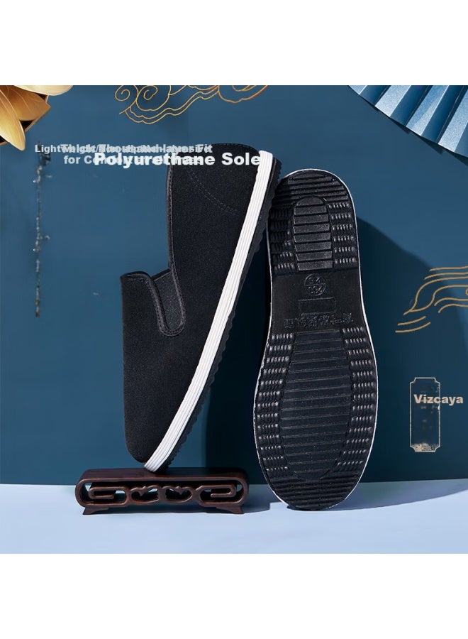 Weizhi Men's Cloth Shoes, Traditional Beijing-style Shoes With Thousand-layer Soles, Slip-on Casual Shoes For Middle-aged And Elderly Men, Dad Shoes Wz1024 - Image 4