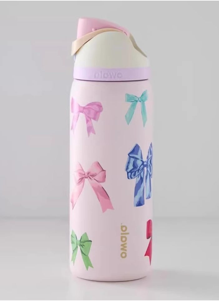 Owala - Owala FreeSip Insulated Stainless Steel Water Bottle with Straw for Sports and Travel, BPA-Free,32-Ounce,Pink - Image 1