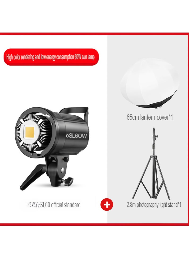 Godox SL60W Fill Light, High Power LED Video Light, Compact And Lightweight Metal Body Photography Light, Large Size LCD Display Studio Light For Photography Video, ( SL60W Single Lamp Set Lantern) - Image 1