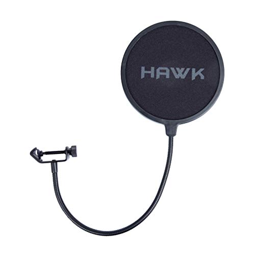 HAWK PROAUDIO PS01 Pop Filter for Vocal Recording/Streaming, 6.25 Inch (Black) - Image 1
