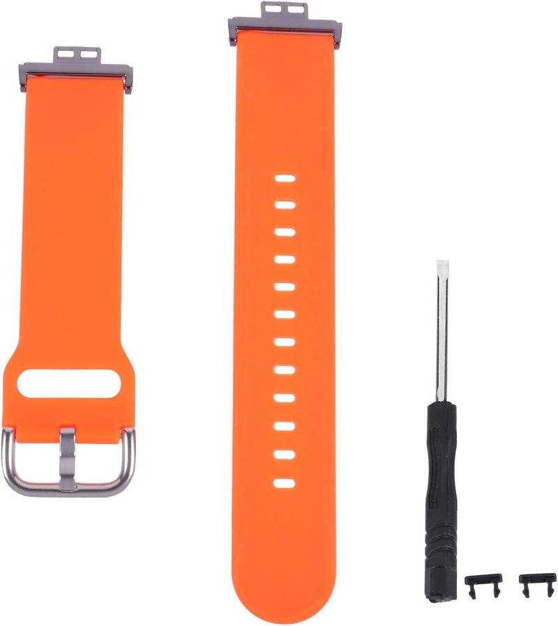 Gatuida Watch Strap Compatible with Huawei Watch Fit, Metal Buckle Smart Fitness Watchband for Men and Women, Sturdy Orange Wristband for Sports and Everyday Use - Image 1