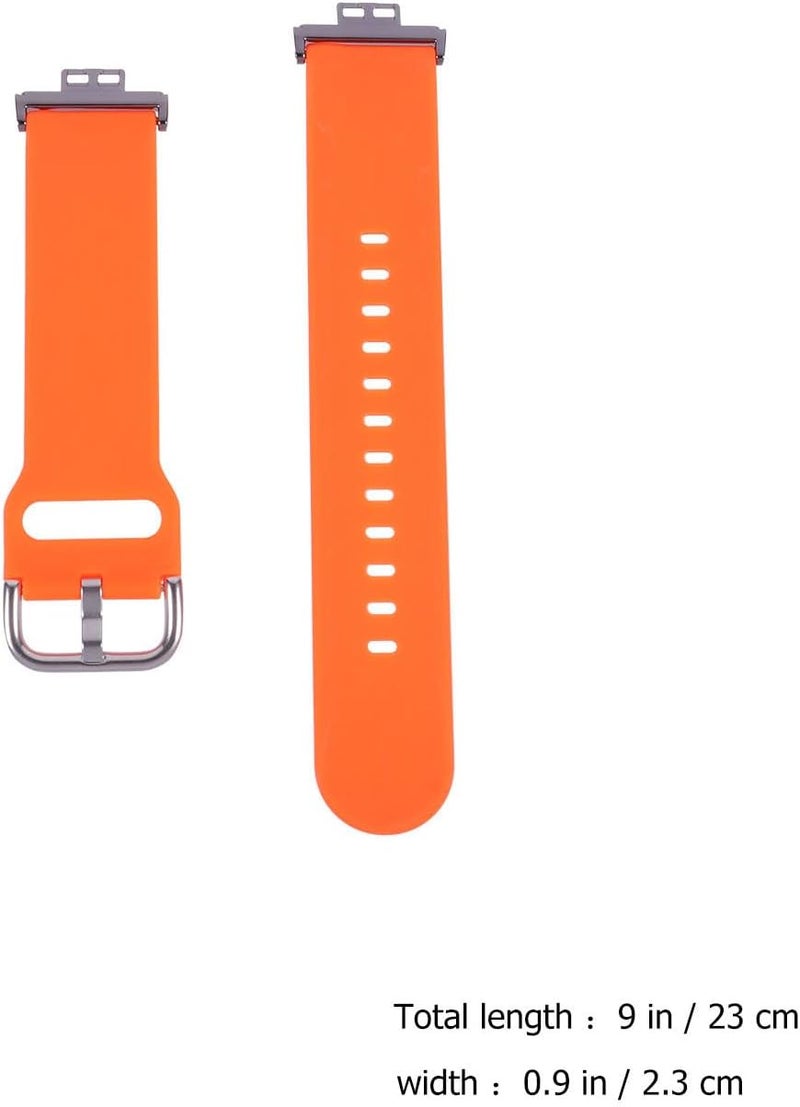 Gatuida Watch Strap Compatible with Huawei Watch Fit, Metal Buckle Smart Fitness Watchband for Men and Women, Sturdy Orange Wristband for Sports and Everyday Use - Image 2