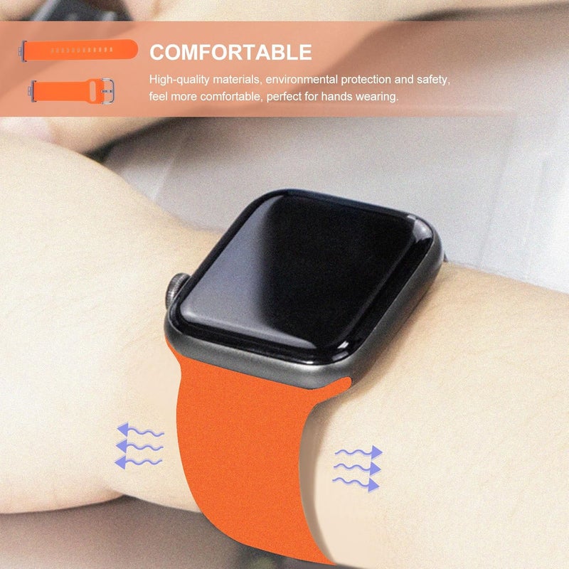 Gatuida Watch Strap Compatible with Huawei Watch Fit, Metal Buckle Smart Fitness Watchband for Men and Women, Sturdy Orange Wristband for Sports and Everyday Use - Image 5