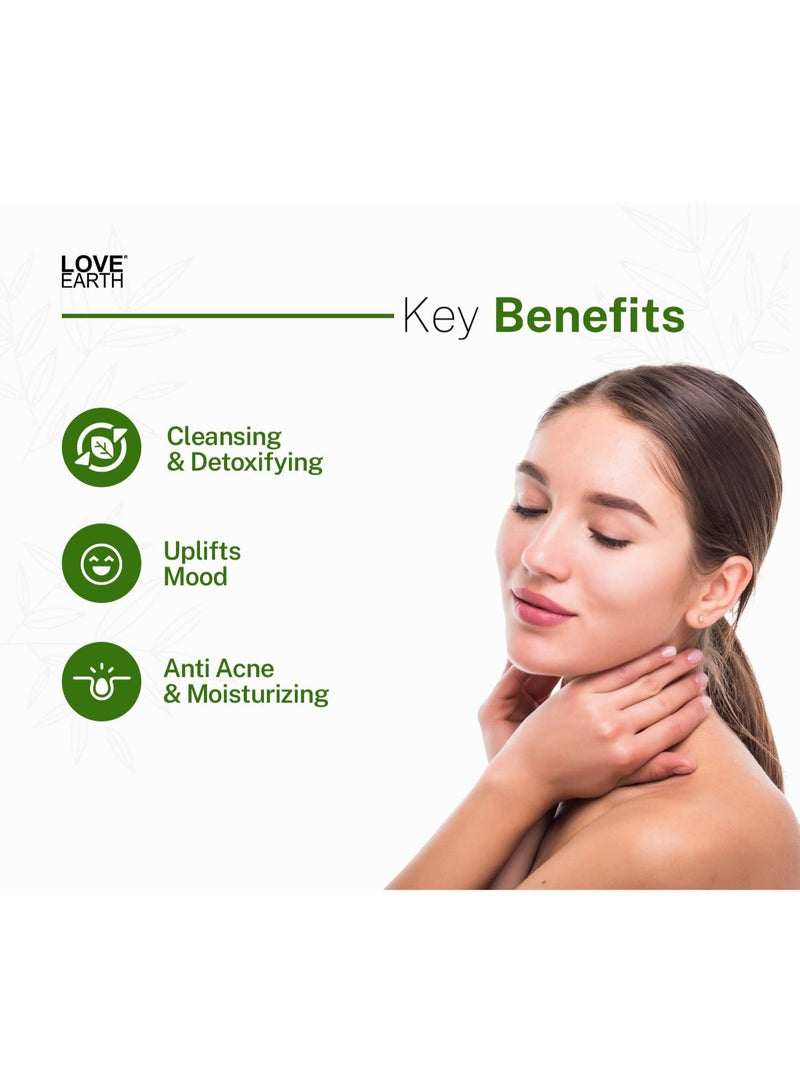 Love Earth Charcoal Tea Tree Face Wash for Oil Control, Acne & Detox 100ml - Image 4