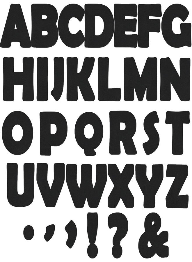 WLLHYF 150PCS Large 7 Inch Bulletin Board Letters Set Black Classroom Alphabet Cutouts Number Punctuation Symbols for Bulletin Board Display Home School Office Chalkboard Decor - Image 1