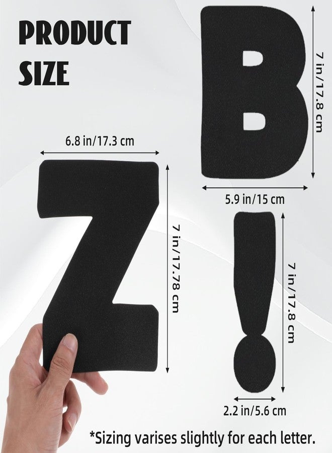 WLLHYF 150PCS Large 7 Inch Bulletin Board Letters Set Black Classroom Alphabet Cutouts Number Punctuation Symbols for Bulletin Board Display Home School Office Chalkboard Decor - Image 2