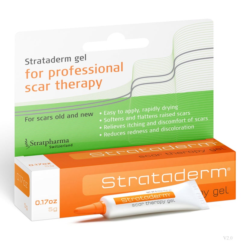 Strataderm Professional Scar Therapy Gel | Old and New Scars from General Surgery, Trauma, Wounds, Burns, Bites, Acne & Skin Disease | Reduces Redness, Discoloration, Discomfort & Itch | 5g (0.17oz) - Image 1
