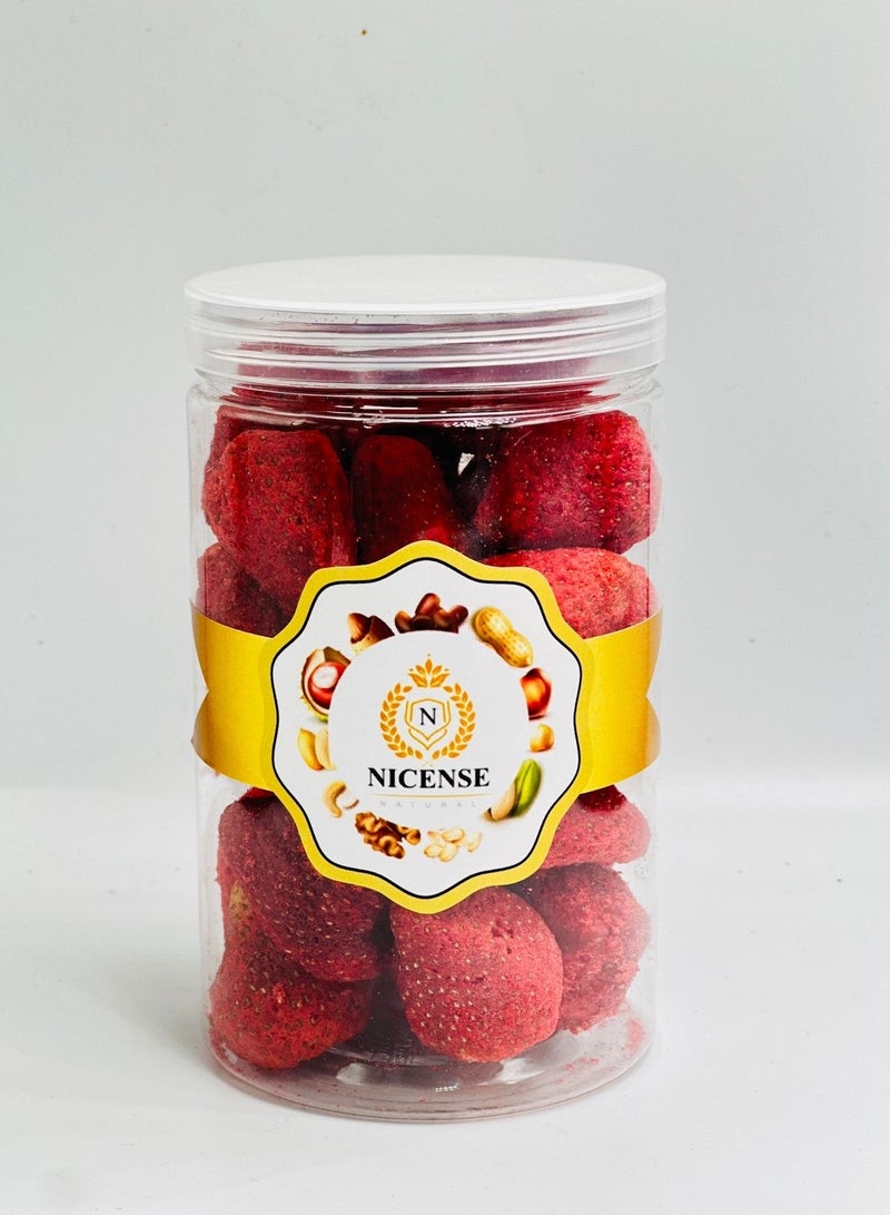Nicense Freeze-Dried Strawberries 100g – 100% Natural,Crunchy & Delicious, Healthy Snack, Rich in Antioxidants & Vitamin C - Image 1