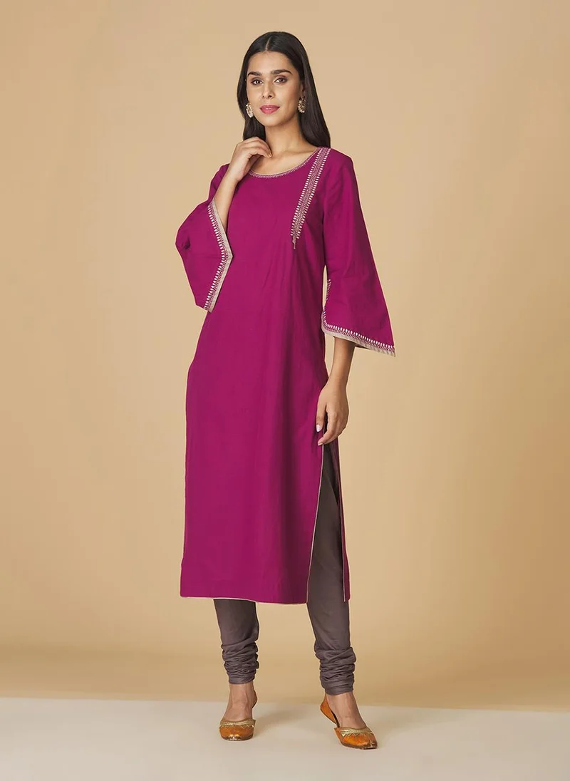 Fabindia Viscose Tussar Silk Regular Churidar