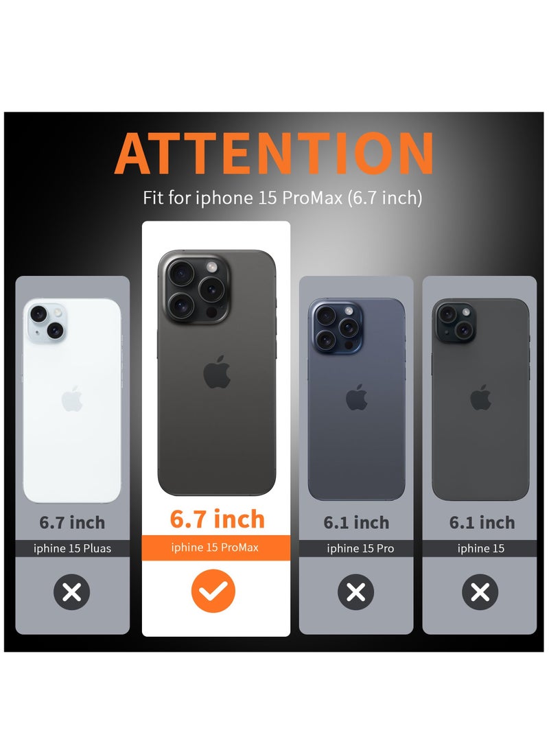 Houmt - iPhone 15 Pro Max Case 6.7" Slim Liquid Silicone Soft Gel Rubber with 2X iPhone 15 Pro Max Screen Protector Shockproof Protective Phone Case Anti-Scratch Microfiber Lining for Apple iPhone 15 Pro Max - Image 1