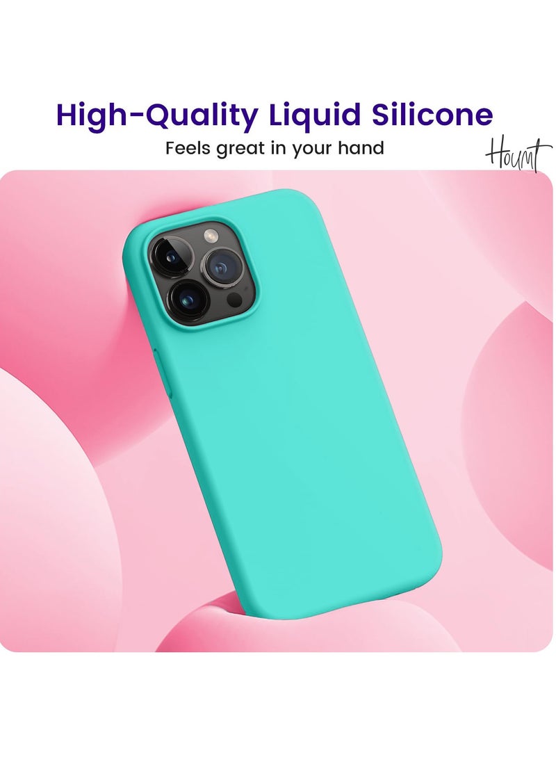 Houmt - iPhone 15 Pro Max Case 6.7" Slim Liquid Silicone Soft Gel Rubber with 2X iPhone 15 Pro Max Screen Protector Shockproof Protective Phone Case Anti-Scratch Microfiber Lining for Apple iPhone 15 Pro Max - Image 1