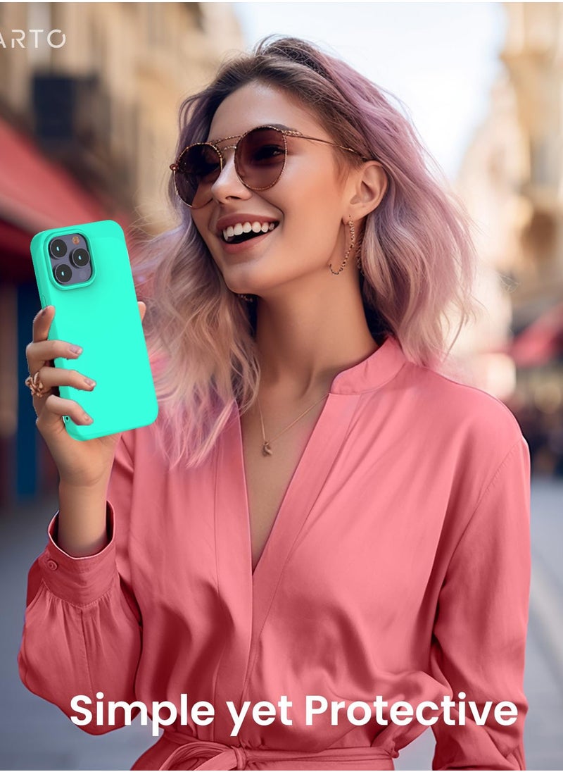 Houmt - iPhone 15 Pro Max Case 6.7" Slim Liquid Silicone Soft Gel Rubber with 2X iPhone 15 Pro Max Screen Protector Shockproof Protective Phone Case Anti-Scratch Microfiber Lining for Apple iPhone 15 Pro Max - Image 1