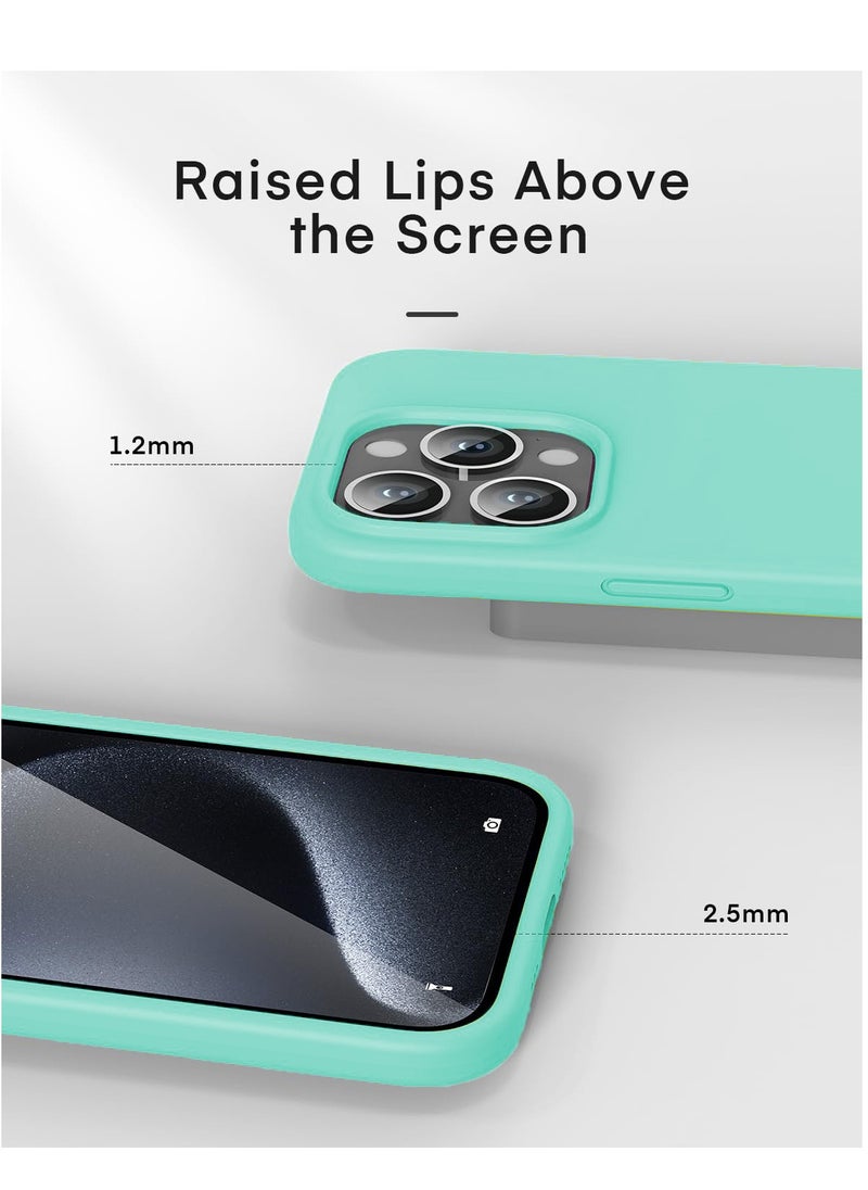 Houmt - iPhone 15 Pro Max Case 6.7" Slim Liquid Silicone Soft Gel Rubber with 2X iPhone 15 Pro Max Screen Protector Shockproof Protective Phone Case Anti-Scratch Microfiber Lining for Apple iPhone 15 Pro Max - Image 1