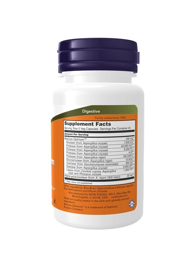 now Supplements, Optimal Digestive System, Full Spectrum Enzymes, 90 Veg Capsules - Image 2