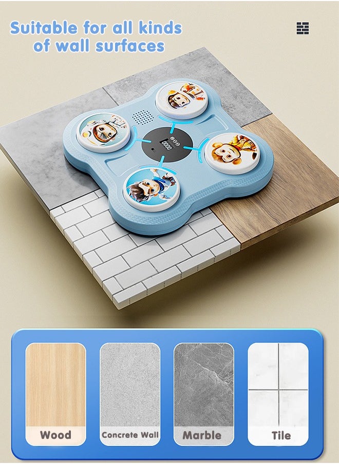 Smart Music Boxing Machine, Boxing Workout Machine for Kids, Bluetooth Wall Boxing Machine with Led