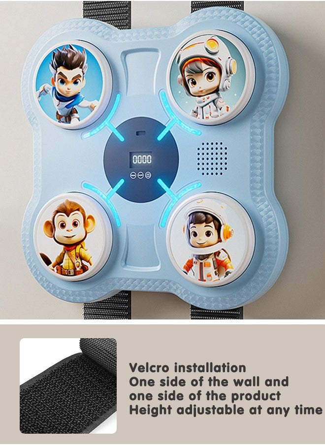 Smart Music Boxing Machine, Boxing Workout Machine for Kids, Bluetooth Wall Boxing Machine with Led