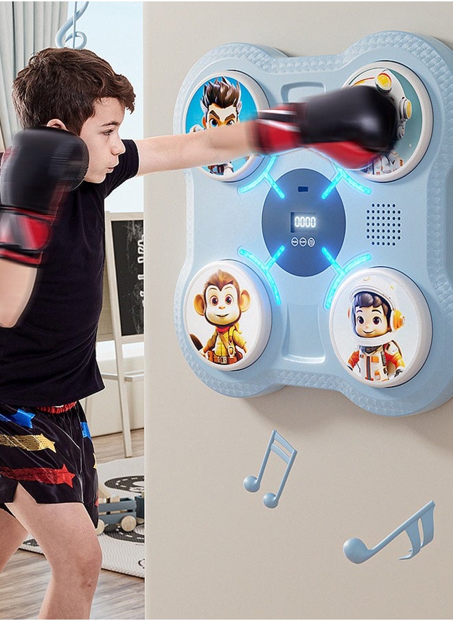 Smart Music Boxing Machine, Boxing Workout Machine for Kids, Bluetooth Wall Boxing Machine with Led