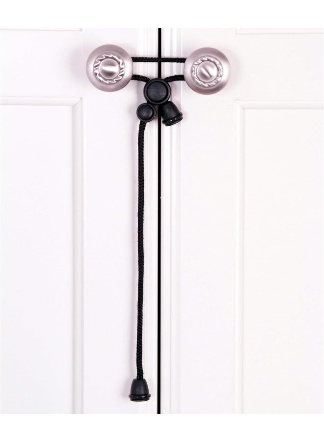 Kiscords Baby Safety Cabinet Locks For Knobs - Black / Pack of 5 - Image 1