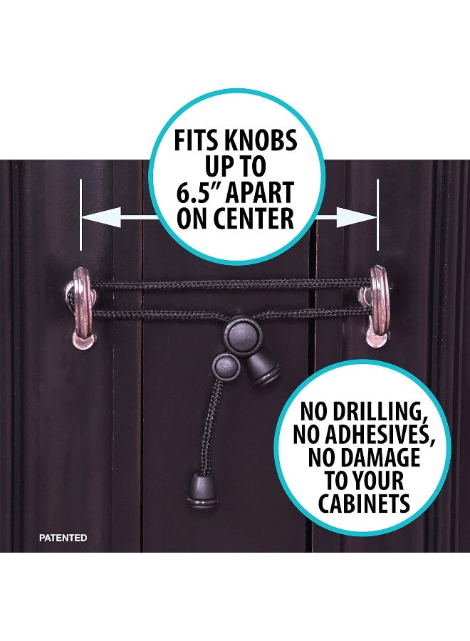 Kiscords Baby Safety Cabinet Locks For Knobs - Black / Pack of 5 - Image 5