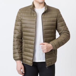 Mens Lightweight Padded Jacket Autumn Winter Army Green without cap - pzsku/Z22D58C1BD440584968DAZ/45/1746231371/6525dca6-a8e8-4e0b-b136-292ce655a240