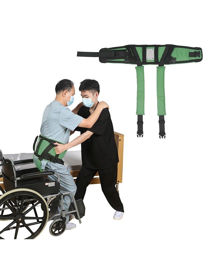 EZ Assistive Gait Belt with Padded Handles & Leg Straps for Seniors, Medical Gate Belt Transfer Belts with Buckle for Elderly Walking (Large) - Image 1