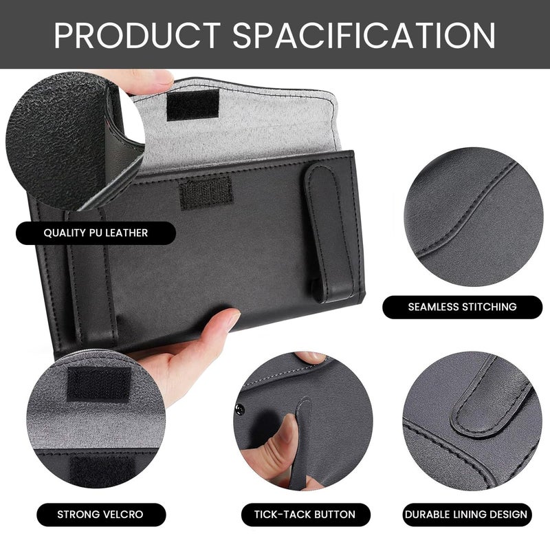 Pivalo Car Tissue Holder Sun Visor PU Leather Napkin Organizer with Clip-on Attachment Tissue-Paper Dispenser Backseat Case for Cars SUV (22.8 x 12.7 x 3.8cm, Black) - Image 2