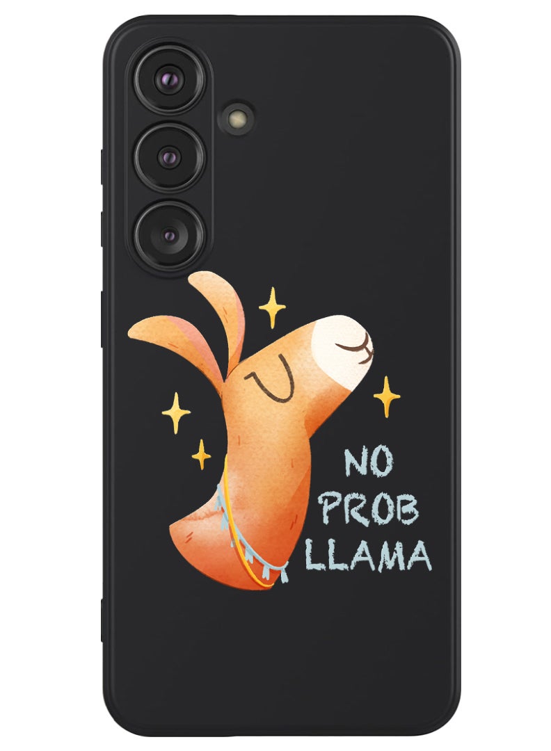 Theodor Protective Slim Fit Case Liquid Silicone Cover with Full Body Protection Anti-Scratch Shockproof Case For Samsung Galaxy S24 (Black) - No prob llama  - Image 1