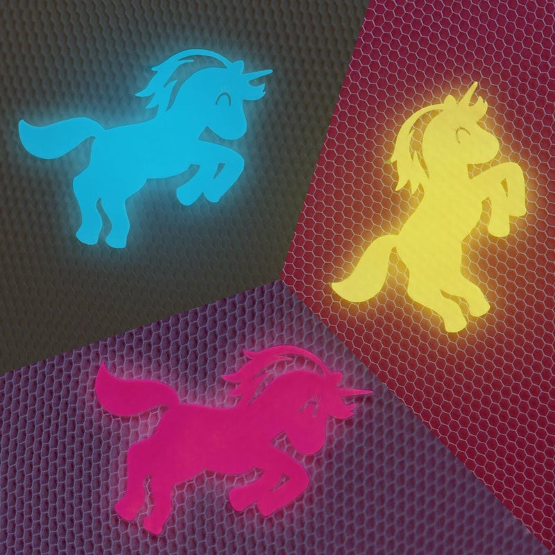 UB-STORE Pink Canopy for Girls Bed with Pre-Glued Glow in the Dark Unicorns - Princess Mosquito Net Room Decor - Kids & Baby Bedroom Tent with Galaxy Lights - 1 Opening Canopy Bed & Hanging Kit Included - Image 4